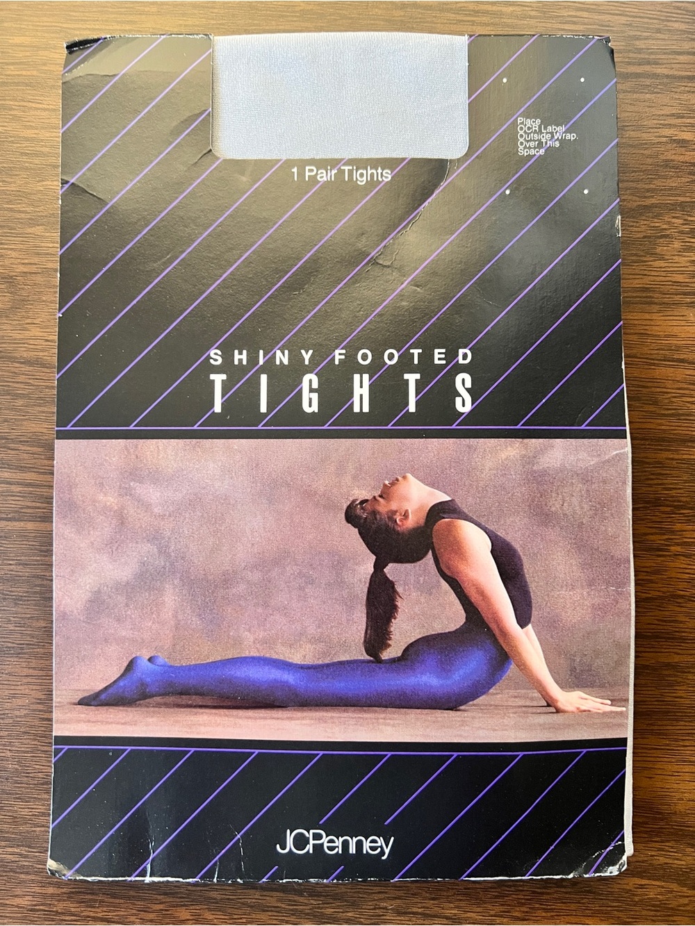 Vintage NWT JCPenney Shiny Tights - Made in USA - Size Average - Silver
